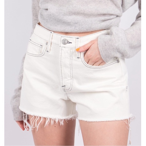 NWT New Frame Denim Le Brigette Shorts- Chalked - Picture 2 of 11